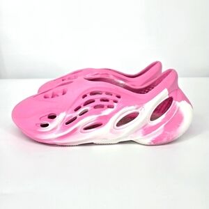 Foam Clogs Unisex EUR 44 Men's 10 Women's 11 Slides Pink & White Swirl Sandals